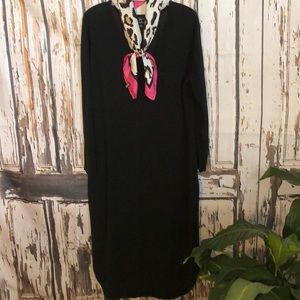 Black Knit Column Dress